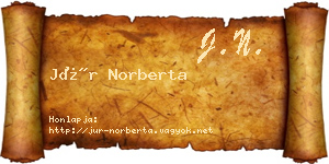 Jür Norberta névjegykártya